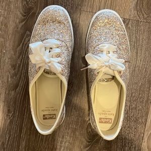 Kate Spade Keds sparkle tennis shoes, lightly worn.